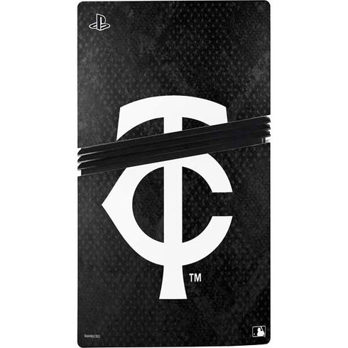 MLB Minnesota Twins Dark Wash PS5 Pro Console Skin