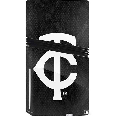 MLB Minnesota Twins Dark Wash PS5 Pro Disk Console Skin