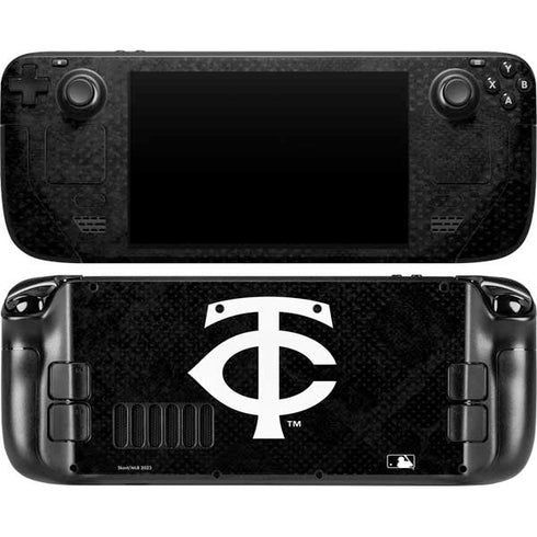 MLB Minnesota Twins Dark Wash Steam Deck Handheld Gaming Computer OLED Skin