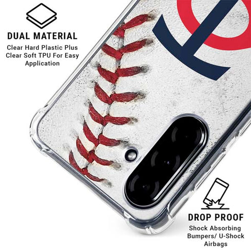 MLB Minnesota Twins Game Ball Galaxy A36 5G Clear Case