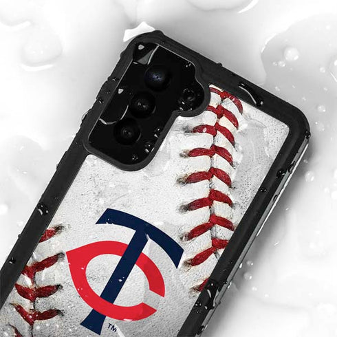 MLB Minnesota Twins Game Ball Galaxy S24 Plus Waterproof Case