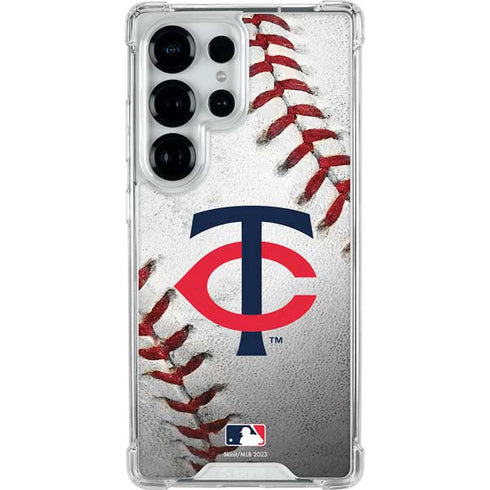 MLB Minnesota Twins Game Ball Galaxy S25 Ultra Clear Case