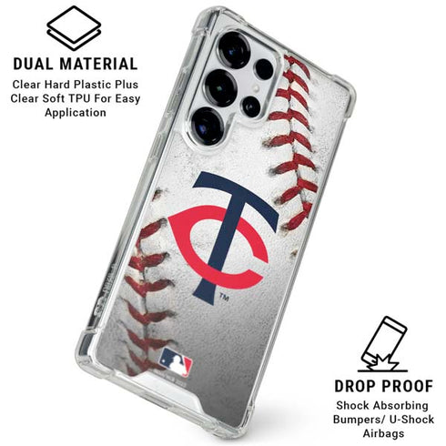MLB Minnesota Twins Game Ball Galaxy S25 Ultra Clear Case