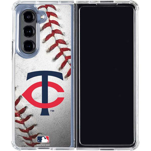 MLB Minnesota Twins Game Ball Galaxy Z Fold5 5G Clear Case