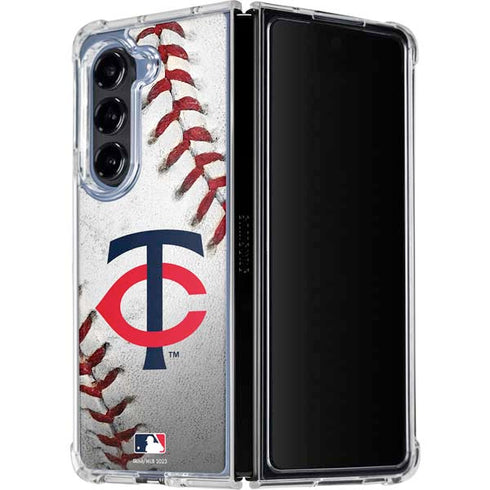 MLB Minnesota Twins Game Ball Galaxy Z Fold5 5G Clear Case