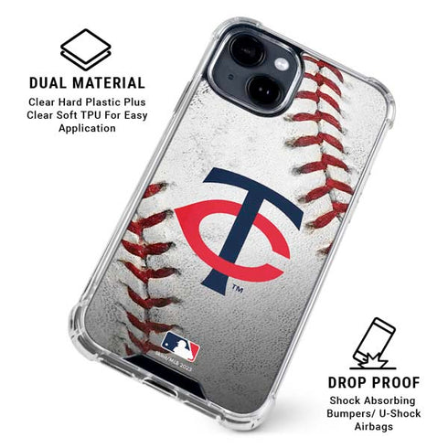 MLB Minnesota Twins Game Ball iPhone 15 Clear Case