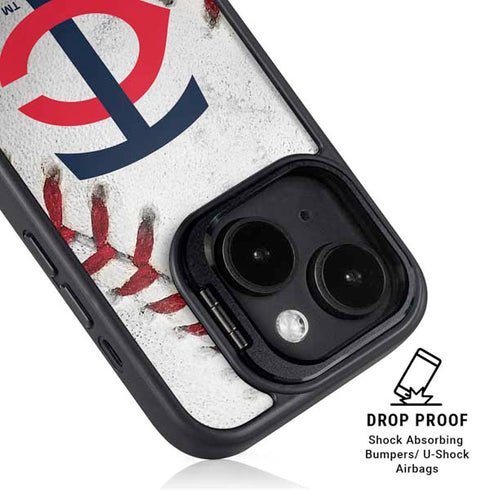 MLB Minnesota Twins Game Ball iPhone 15 Kickstand Case