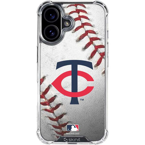 MLB Minnesota Twins Game Ball iPhone 16 Clear Case