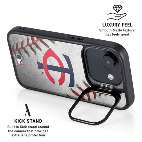 MLB Minnesota Twins Game Ball iPhone 16e Kickstand Case
