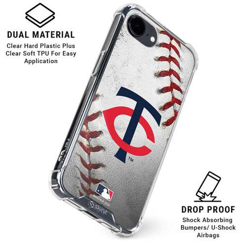 MLB Minnesota Twins Game Ball iPhone 16e Clear Case
