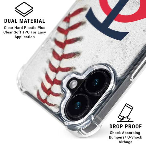 MLB Minnesota Twins Game Ball iPhone 17 Clear Case