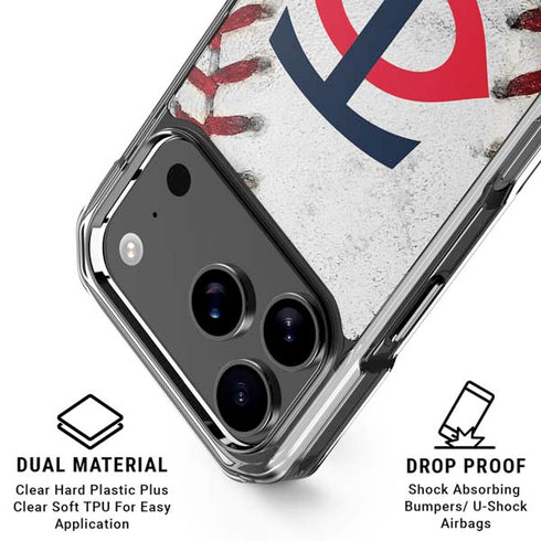 MLB Minnesota Twins Game Ball iPhone 18 Pro Clear Case