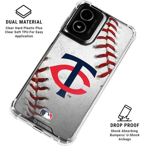 MLB Minnesota Twins Game Ball Moto G Power 5G (2024) Clear Case