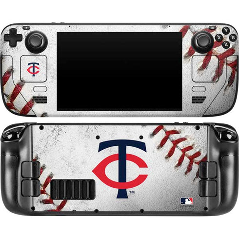 MLB Minnesota Twins Game Ball Steam Deck Handheld Gaming Computer OLED Skin