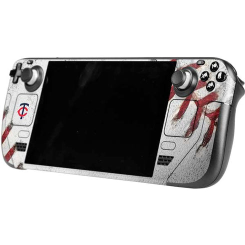 MLB Minnesota Twins Game Ball Steam Deck Handheld Gaming Computer OLED Skin