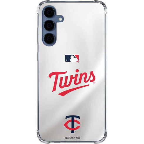 MLB Minnesota Twins Home Jersey Galaxy A35 5G Clear Case