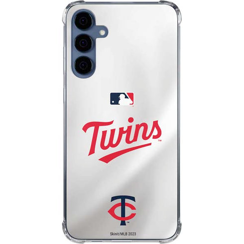 MLB Minnesota Twins Home Jersey Galaxy A55 5G Clear Case
