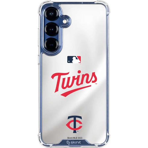 MLB Minnesota Twins Home Jersey Galaxy S25 Clear Case