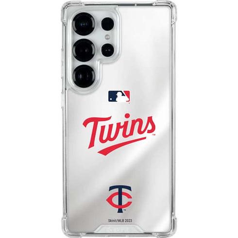MLB Minnesota Twins Home Jersey Galaxy S25 Ultra Clear Case