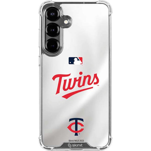 MLB Minnesota Twins Home Jersey Galaxy S26 Clear Case