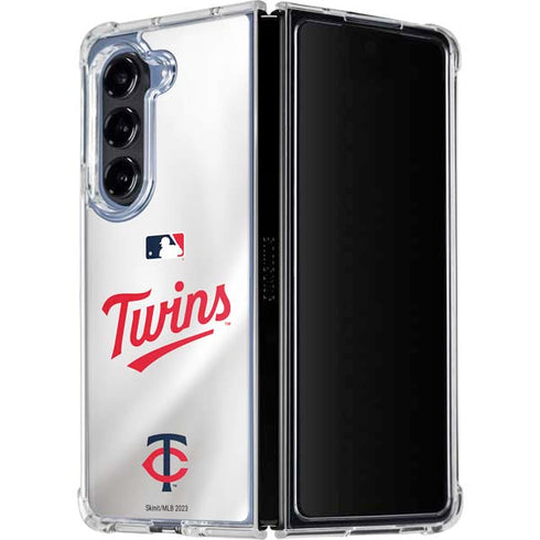 MLB Minnesota Twins Home Jersey Galaxy Z Fold5 5G Clear Case