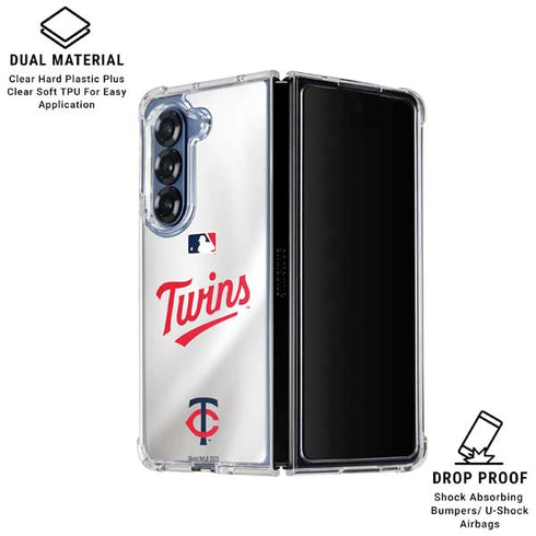 MLB Minnesota Twins Home Jersey Galaxy Z Fold6 Clear Case