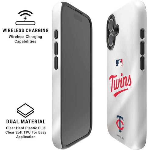 MLB Minnesota Twins Home Jersey iPhone 16 Magsafe Impact Case