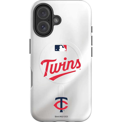 MLB Minnesota Twins Home Jersey iPhone 16 Plus Magsafe Impact Case