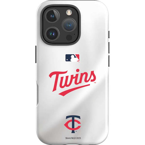 MLB Minnesota Twins Home Jersey iPhone 16 Pro Impact Case