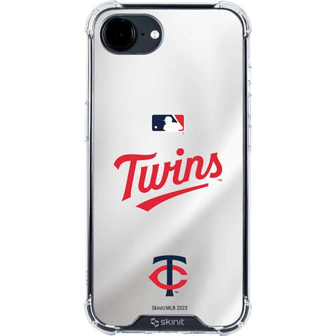 MLB Minnesota Twins Home Jersey iPhone 16e Clear Case