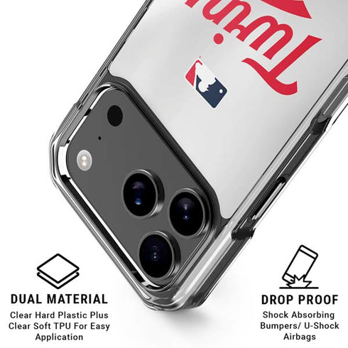 MLB Minnesota Twins Home Jersey iPhone 18 Pro Clear Case