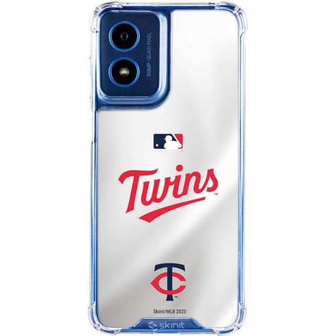 MLB Minnesota Twins Home Jersey Moto G Play 4G (2024) Clear Case