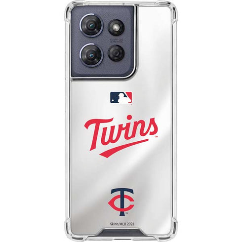 MLB Minnesota Twins Home Jersey Moto G Power 5G (2025) Clear Case