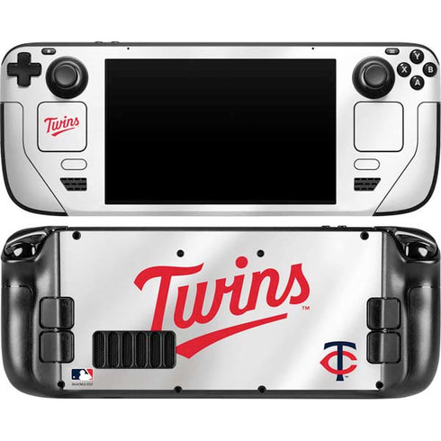 MLB Minnesota Twins Home Jersey Steam Deck Handheld Gaming Computer OLED Skin