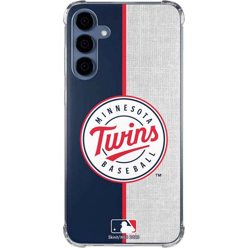 MLB Minnesota Twins Split Galaxy A55 5G Clear Case