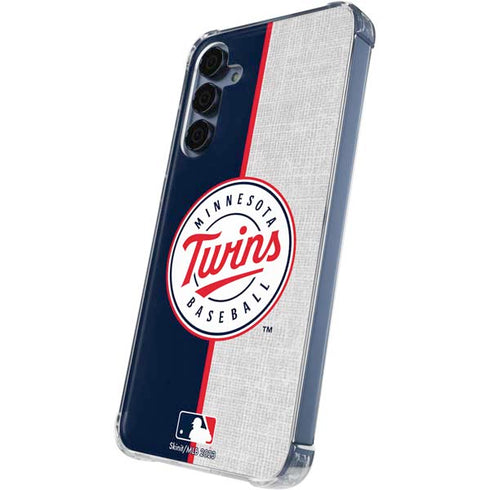 MLB Minnesota Twins Split Galaxy A55 5G Clear Case