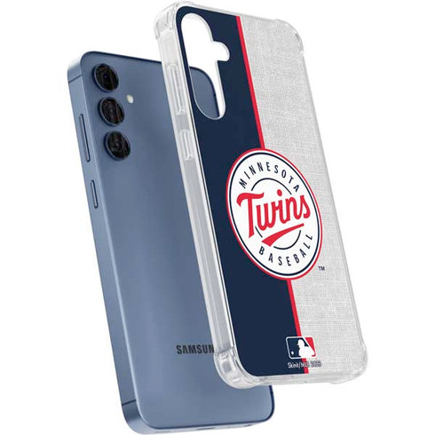 MLB Minnesota Twins Split Galaxy A55 5G Clear Case