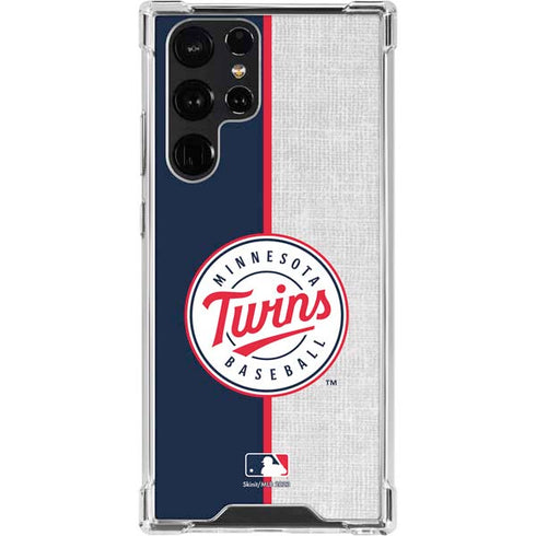 MLB Minnesota Twins Split Galaxy S23 Ultra Clear Case