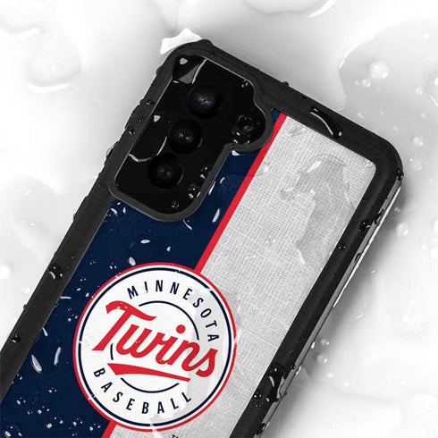 MLB Minnesota Twins Split Galaxy S24 Plus Waterproof Case