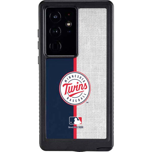 MLB Minnesota Twins Split Galaxy S24 Ultra Waterproof Case