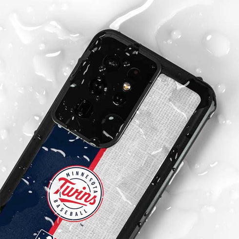 MLB Minnesota Twins Split Galaxy S24 Ultra Waterproof Case