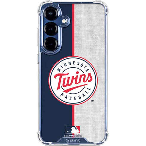 MLB Minnesota Twins Split Galaxy S25 FE Clear Case