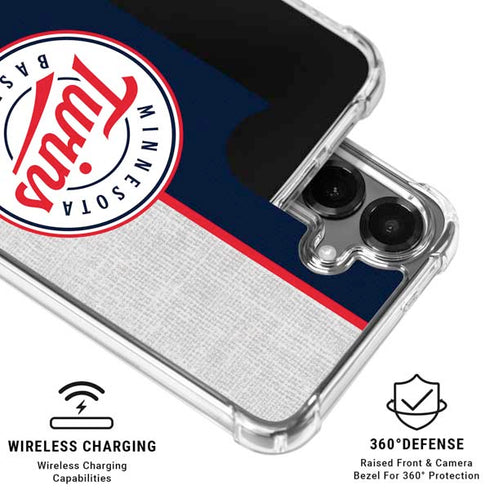 MLB Minnesota Twins Split Galaxy S26 Clear Case