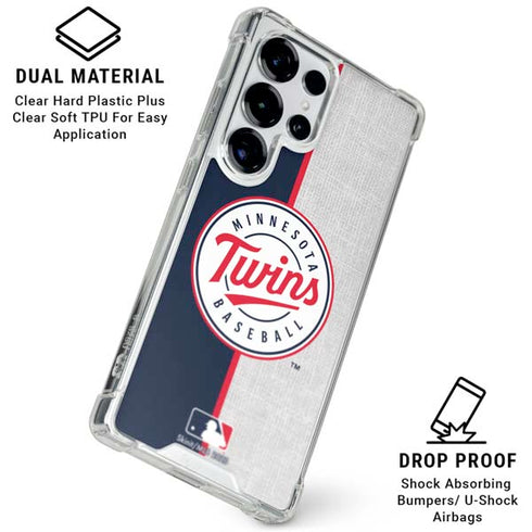 MLB Minnesota Twins Split Galaxy S26 Ultra Clear Case