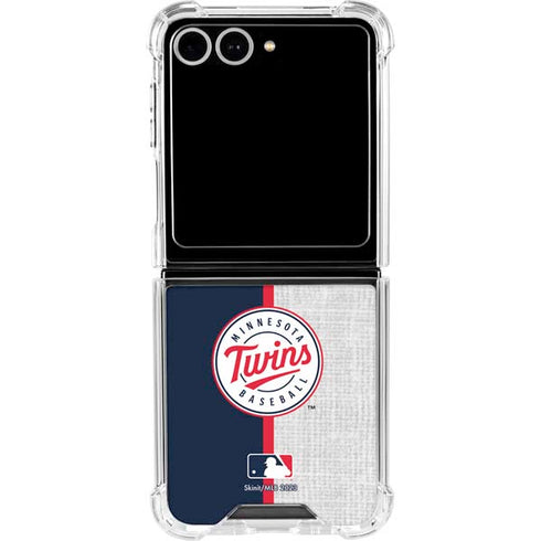 MLB Minnesota Twins Split Galaxy Z Flip7 Clear Case