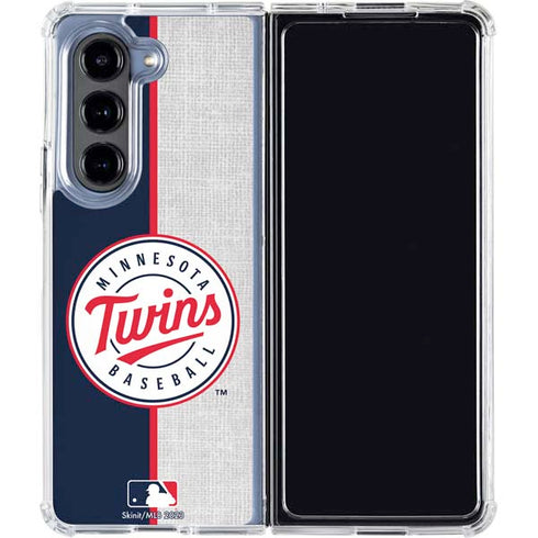 MLB Minnesota Twins Split Galaxy Z Fold5 5G Clear Case