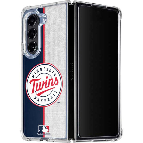 MLB Minnesota Twins Split Galaxy Z Fold5 5G Clear Case