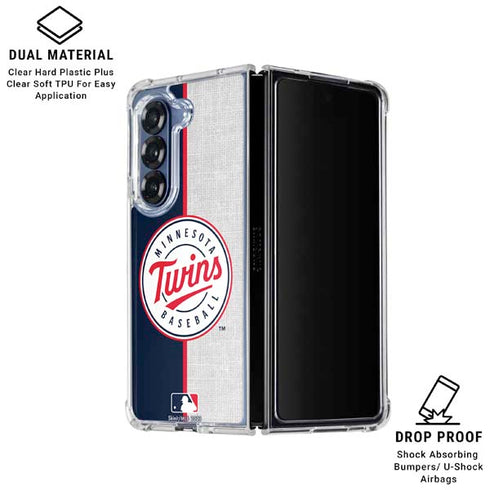 MLB Minnesota Twins Split Galaxy Z Fold6 Clear Case