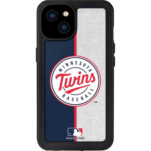 MLB Minnesota Twins Split iPhone 15 Plus Waterproof Case