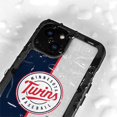MLB Minnesota Twins Split iPhone 15 Plus Waterproof Case